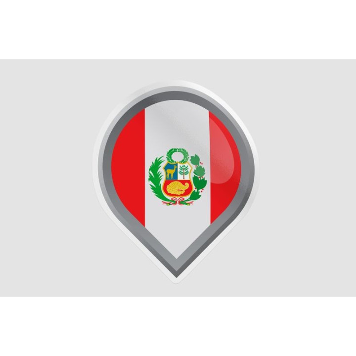 Peru Flag Style 109 Sticker - DecalsHouse