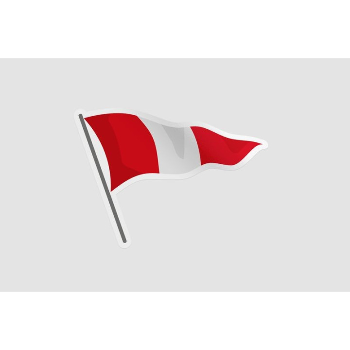 Peru Flag Style 133 Sticker - DecalsHouse