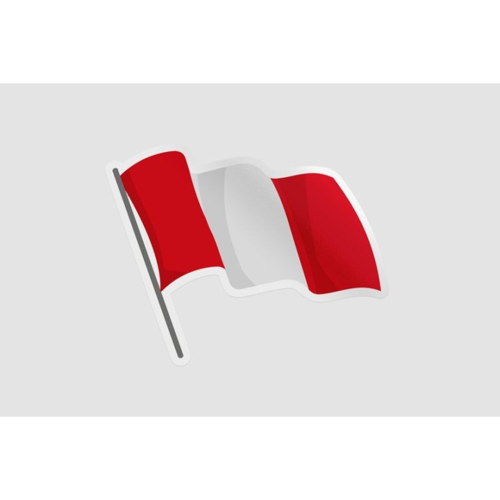 Peru Flag Style 134 Sticker - DecalsHouse