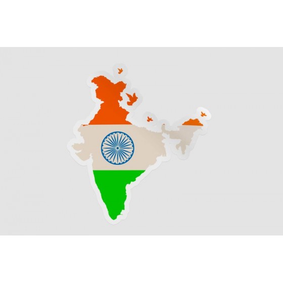 India Map Flag Style 3