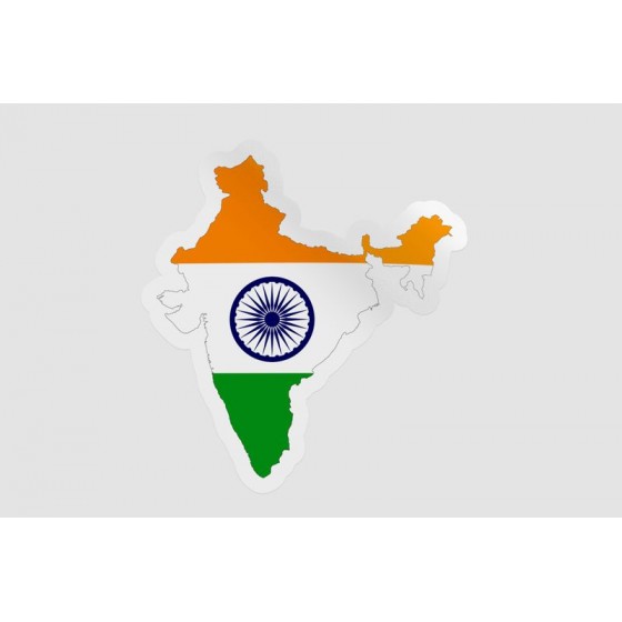 India Map Flag Style 4