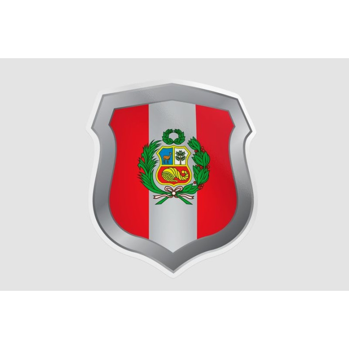 Peru Flag Style 142 Sticker - DecalsHouse