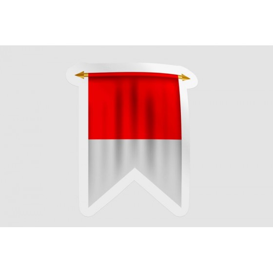 Indonesia Flag Pennant Style 7