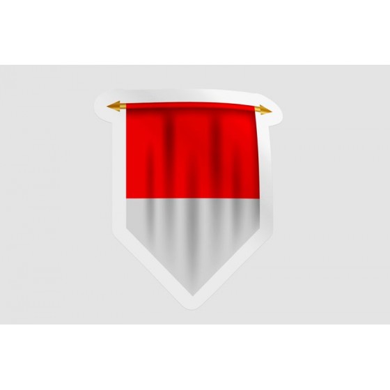 Indonesia Flag Pennant Style 8