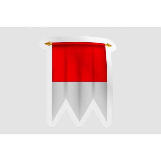 Indonesia Flag Pennant Style 9