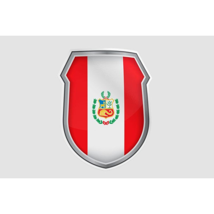 Peru Flag Style 165 Sticker - DecalsHouse