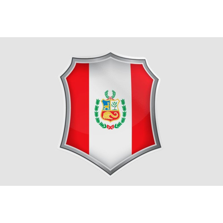 Peru Flag Style 167 Sticker - DecalsHouse