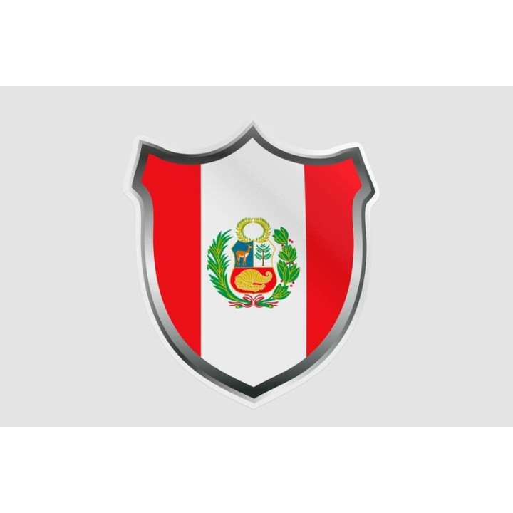 Peru Flag Style 169 Sticker - DecalsHouse