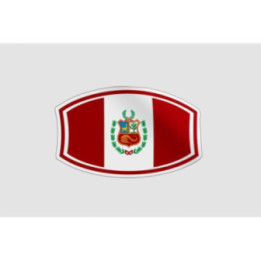 Peru Flag Style 17 Sticker - DecalsHouse