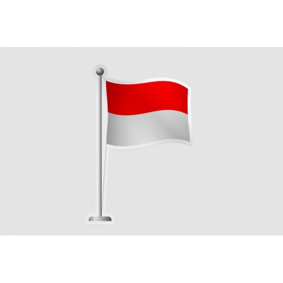 Indonesia Flag Waving Style 4