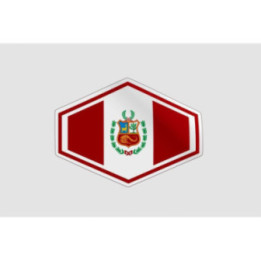 Peru Flag Style 18 Sticker - DecalsHouse