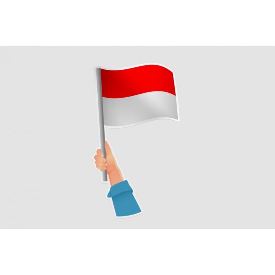 Indonesia Hand Flag Style 6