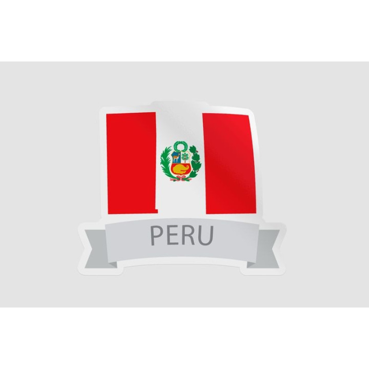 Peru Flag Style 37 Sticker - DecalsHouse