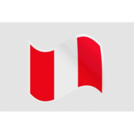 Peru Flag Style 4 Sticker - DecalsHouse