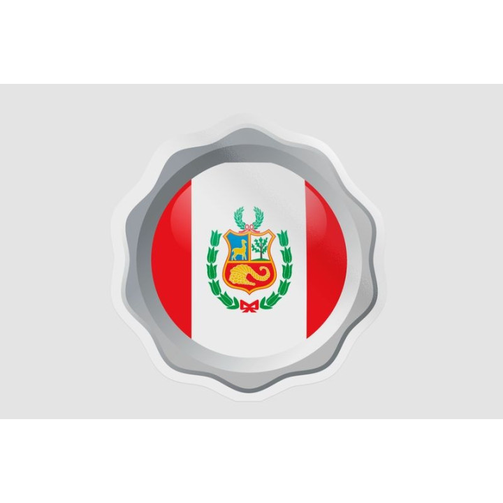 Peru Flag Style 42 Sticker - DecalsHouse