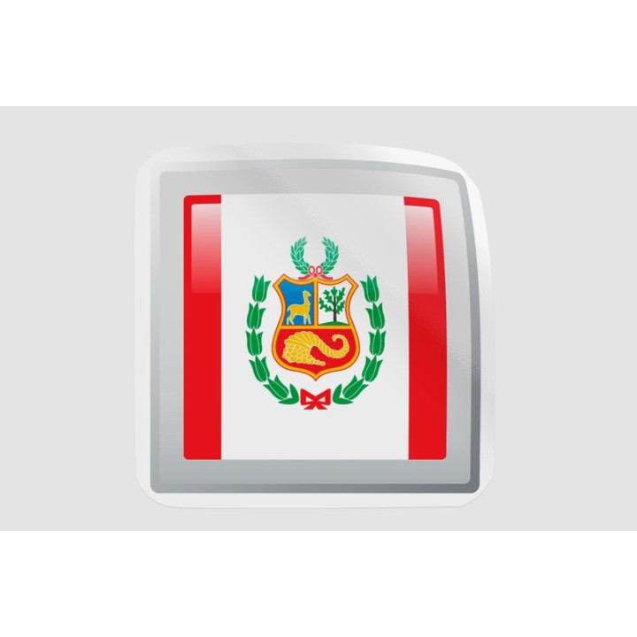 Peru Flag Style 44 Sticker - DecalsHouse