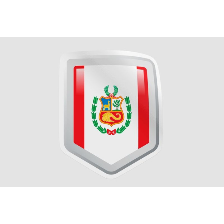 Peru Flag Style 45 Sticker - DecalsHouse