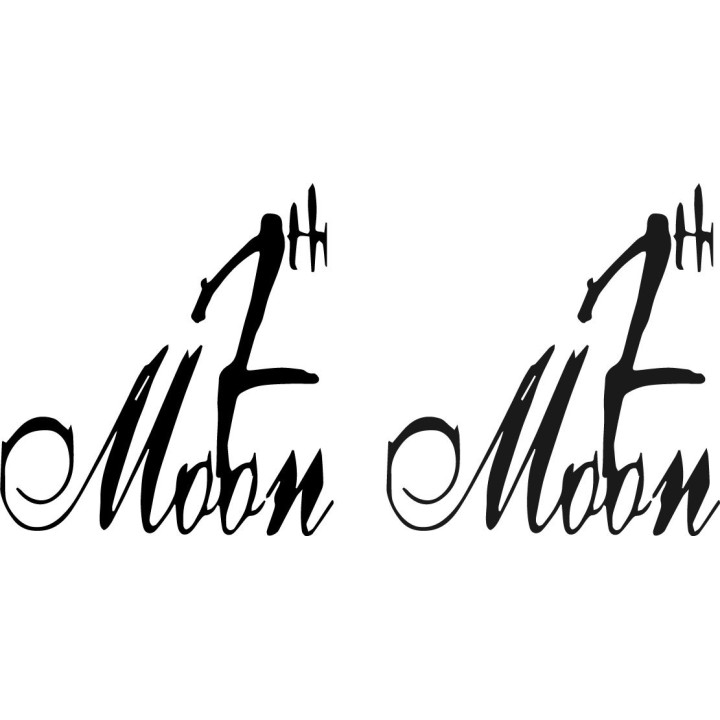 7th Moon Stickers – Band Logo Music Decals (2-Pack)