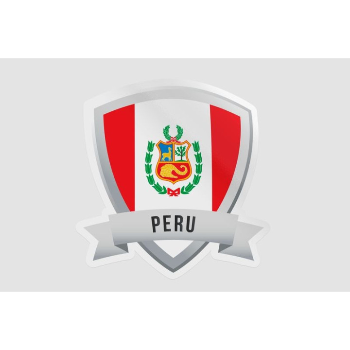 Peru Flag Style 50 Sticker - DecalsHouse