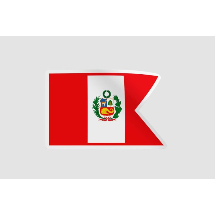 Peru Flag Style 54 Sticker - DecalsHouse