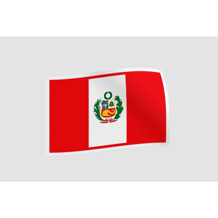 Peru Flag Style 58 Sticker - DecalsHouse