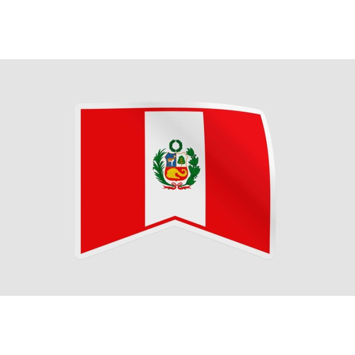 Peru Flag Style 59 Sticker - DecalsHouse