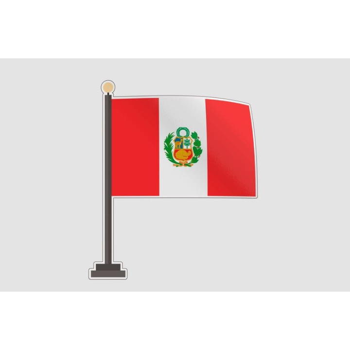 Peru Flag Style 8 Sticker - DecalsHouse