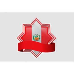 Peru Flag Style 88 Sticker - DecalsHouse
