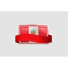 Peru Flag Style 96 Sticker - DecalsHouse