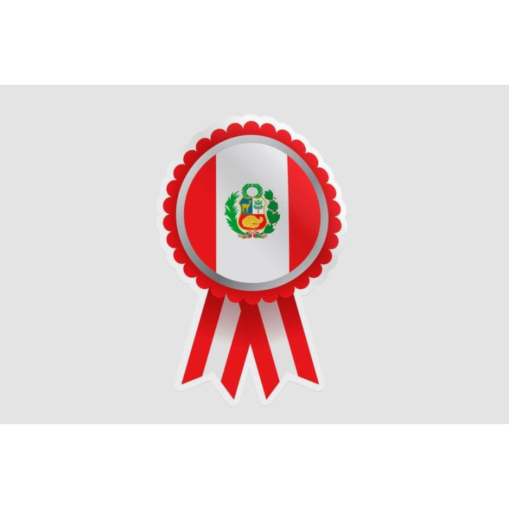 Peru Flag Style 98 Sticker - DecalsHouse