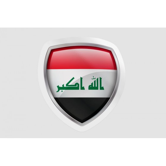 Iraq Flag Bevel Style 3