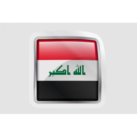 Iraq Flag Bevel Style 4