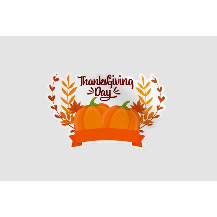 Thanksgiving Pumpkin Stickers – Autumn Harvest Decals (2-Pack)