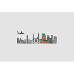 Quebec Skyline Canada Sticker - DecalsHouse