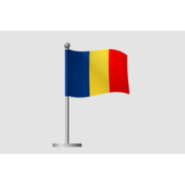 Republic Of Chad Flag Style 12 Sticker - DecalsHouse
