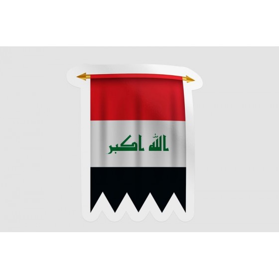 Iraq Flag Pennant Style 2