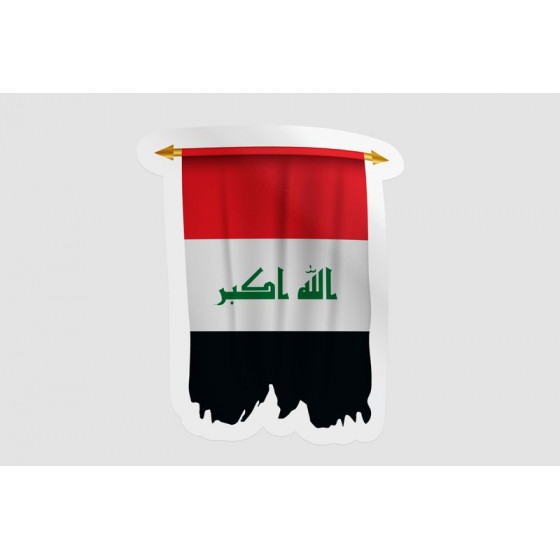 Iraq Flag Pennant Style 3