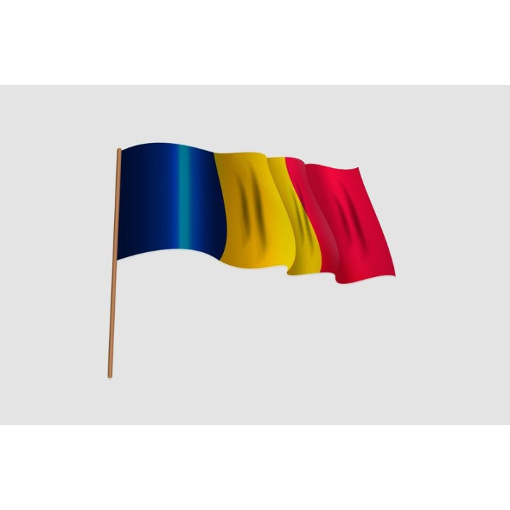 Republic Of Chad Flag Style 2 Sticker - DecalsHouse