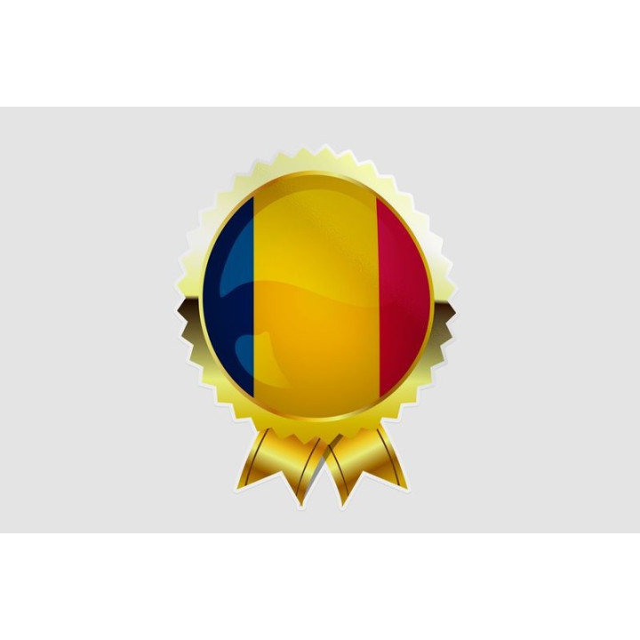 Republic Of Chad Flag Style 4 Sticker - DecalsHouse