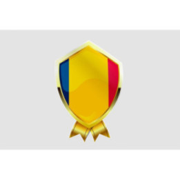 Republic Of Chad Flag Style 8 Sticker - DecalsHouse