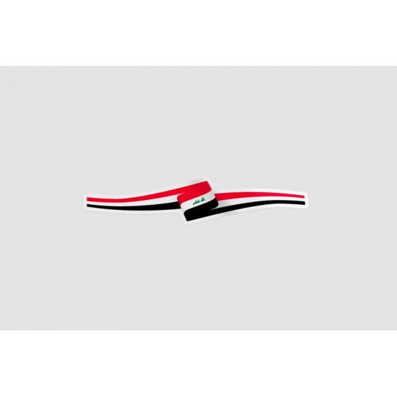 Iraq Flag Ribbon Style 3