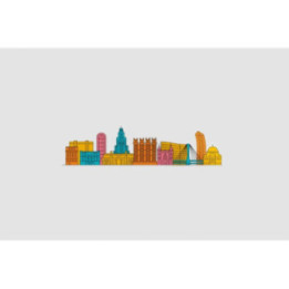 Sao Paulo Skyline Style 11 Sticker - DecalsHouse