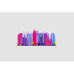 Sao Paulo Skyline Style 3 Sticker - DecalsHouse