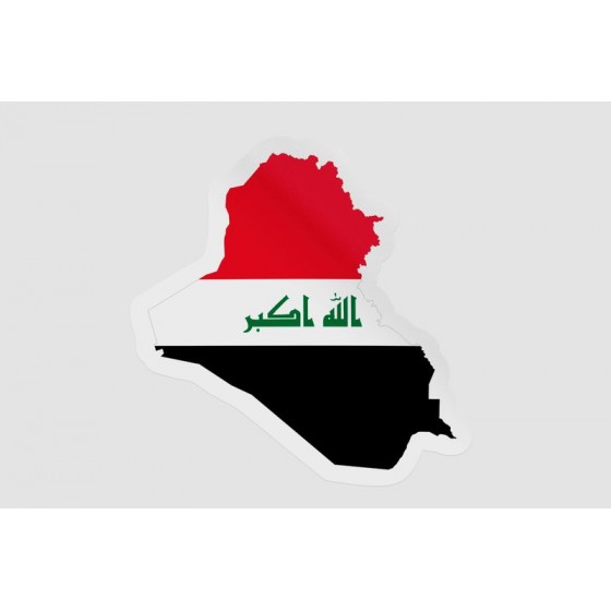 Iraq Map Flag Style 2