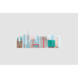 Sao Paulo Skyline Style 9 Sticker - DecalsHouse