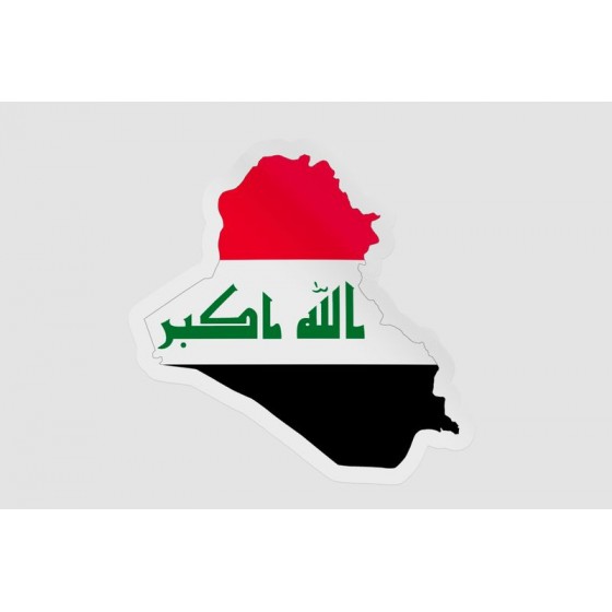 Iraq Map Flag Style 3