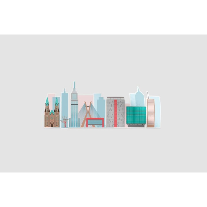 Sao Paulo Skyline Style 9 Sticker - DecalsHouse