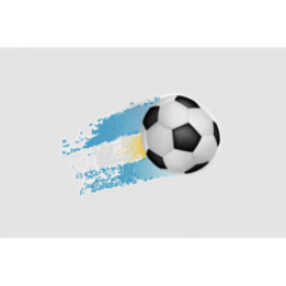 Soccer Ball On Argentina Flag Sticker - DecalsHouse