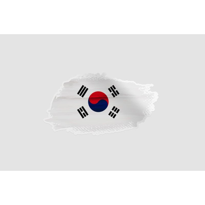 South Korea Flag Brush Style 2 - DecalsHouse