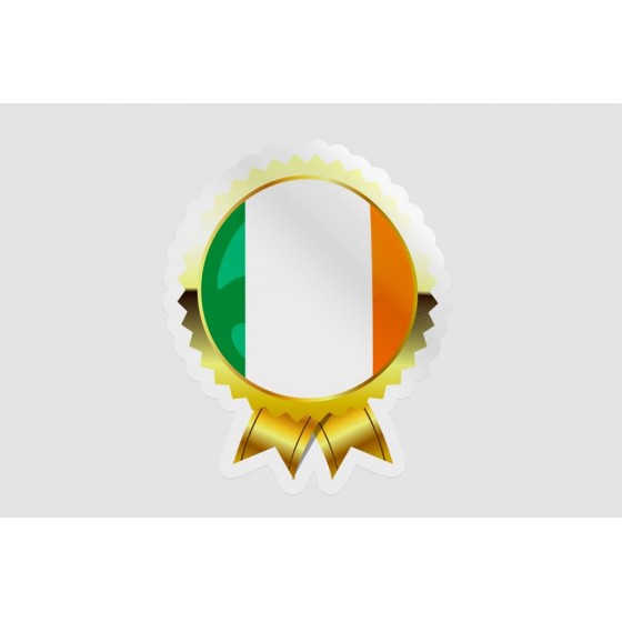 Ireland Flag Golden Badge...